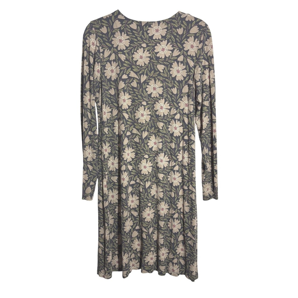 Gudrun Sjoden Micromodal Superfsoft A line jersey stretch floral dress M NWOT - Picture 2 of 4
